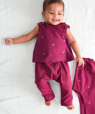 Purple floral printed cotton co ord set 6