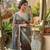 Teal Color embroidery And sequence Work Chiffon Saree