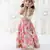 Pink floral printed cotton lehenga