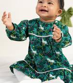 Green printed cotton co ord set