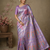Lavender color Viscose Saree With Blouse