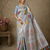 Sky Blue Viscose Saree with Blouse