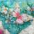 Sky Blue Color digital print And  mirror Work Silk Blend Saree