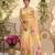 Yellow Color digital print And  mirror Work Silk Blend Saree
