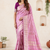 Baby Pink Viscose Silk Saree with Blouse
