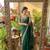 Green Color embroidery sequence work Silk Blend Saree