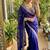 Purple Color embroidery sequence work Silk Blend Saree