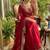 Red Color embroidery sequence work Silk Blend Saree