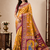 Yellow Color Crepe Saree with Blouse