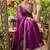 Wine Color embroidery sequence work Silk Blend Saree