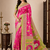Pink Crepe Silk Saree with Blouse