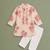 Beige floral printed cotton kurta set