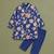 Blue floral printed cotton kurta set
