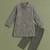 Olive green printed cotton kurta set