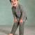 Olive green printed cotton kurta set