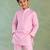 Pink printed cotton kurta set
