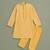 Mustard yellow printed silk kurta set