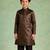 Metallic brown silk kurta set