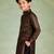 Metallic brown silk kurta set