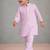 Lavender embroidered brocade kurta set