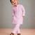 Lavender embroidered brocade kurta set