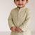 Mint green printed brocade kurta set