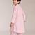 Pastel pink printed brocade kurta set