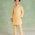 Golden yellow embroidered chanderi kurta set