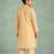 Golden yellow embroidered chanderi kurta set