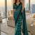 Blue Color sequence embroidery work chiffon Saree