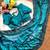 Blue Color sequence embroidery work chiffon Saree