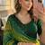 Green Color sequence embroidery work chiffon Saree