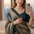 Grey Color sequence embroidery work chiffon Saree