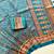 Teal Color Silk Blend Saree with Blouse