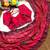 Red Color sequence embroidery work chiffon Saree