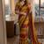 Yellow Color sequence embroidery work chiffon Saree
