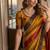 Yellow Color sequence embroidery work chiffon Saree
