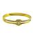 Gold plated anti tarnish cz clover shape bracelet