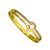 Gold plated anti tarnish cz clover shape bracelet