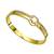 Gold plated anti tarnish cz clover shape bracelet