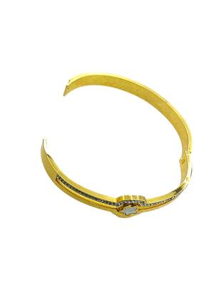 Gold plated anti tarnish cz clover shape bracelet 5