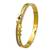 Gold plated anti tarnish cz clover cut out bracelet