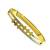 Gold plated anti tarnish cz clover cut out bracelet