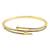 Gold plated anti tarnish cz nail design bracelet