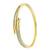 Gold plated anti tarnish cz nail design bracelet