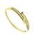 Gold plated anti tarnish cz nail design bracelet