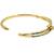 Gold plated anti tarnish cz nail design bracelet