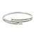 Silver plated anti tarnish cz nail design bracelet