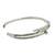 Silver plated anti tarnish cz nail design bracelet