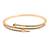Rose gold plated anti tarnish cz nail design bracelet